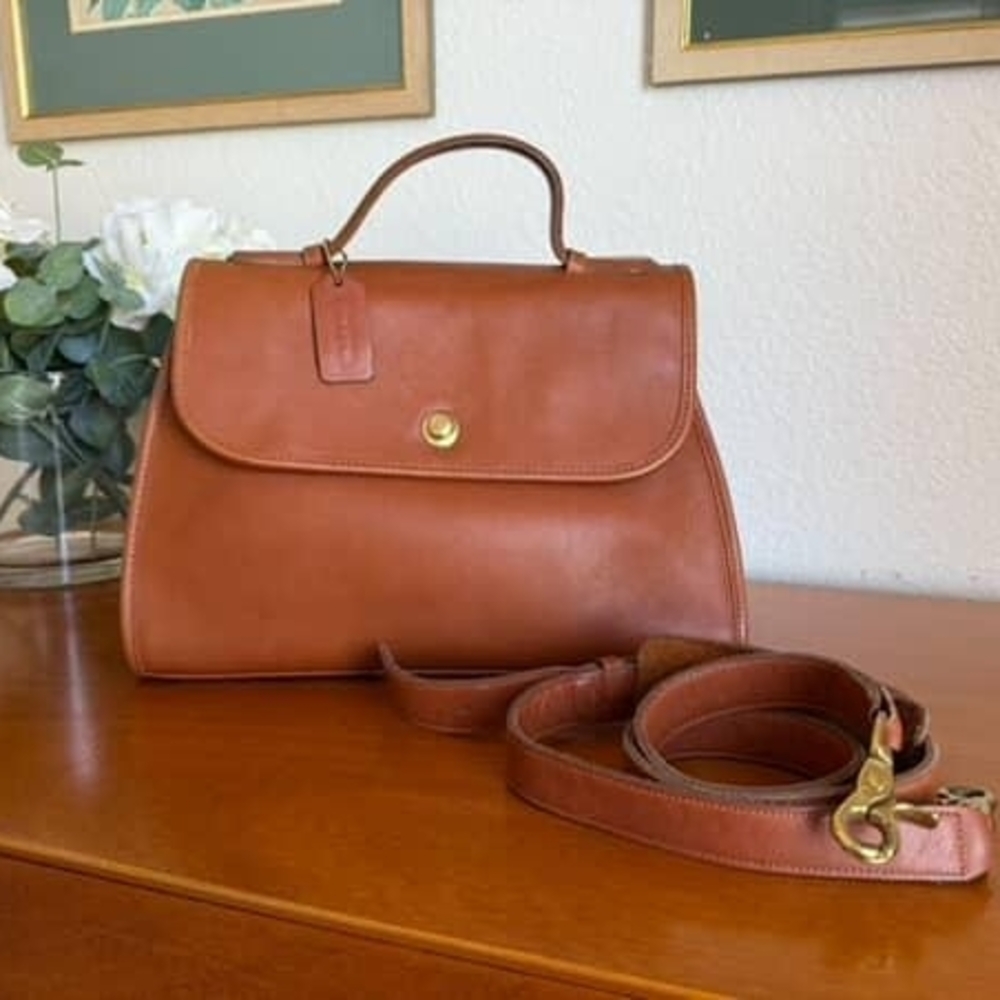 Coach Tan Leather Satchel